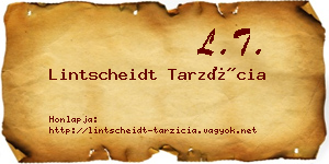 Lintscheidt Tarzícia névjegykártya